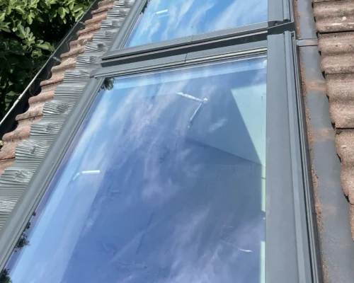 Pose de Velux terminée (après travaux) à Ganshoren (Bruxelles)